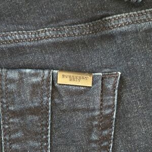 Burberry Brit Chelsea Boot Cut Jeans Nova Check Pocket Womens Size 29 Dark Wash